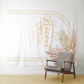 Tenture Élégant pampa floral shower de mariage (En situation (horizontale))