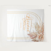 Tenture Élégant pampa floral shower de mariage (Devant (Horizontal))