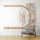 Tenture Élégant pampas herbe beige floral douche de mariée (En situation (horizontale))