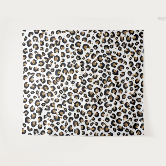 Tenture Élégant Parties scintillant d'or Motif Leopard (Devant (Horizontal))