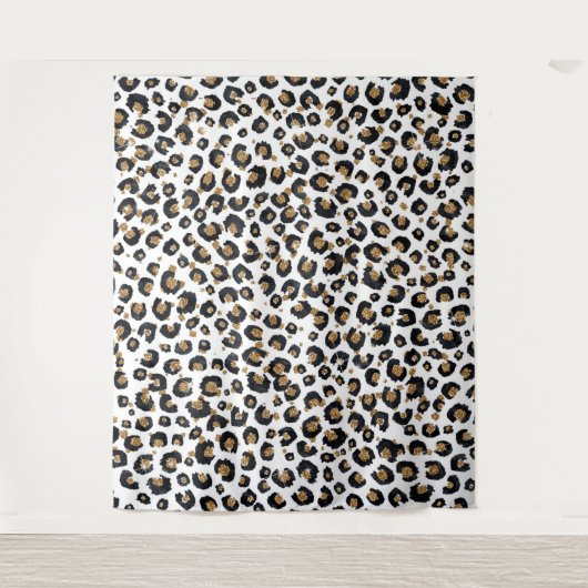 Tenture Élégant Parties scintillant d'or Motif Leopard (Devant)