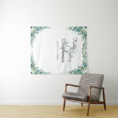 Tenture Élégant Photomaton de mariage à l'aquarelle d'euca (En situation (horizontale))