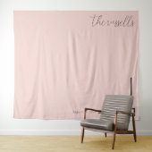 Tenture Elegant Pink Geometric Calligraphy (En situation (horizontale))