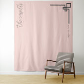 Tenture Elegant Pink Geometric Calligraphy (En situation)