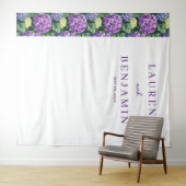 Tenture Elegant Purple Floral Hydrangea (En situation (horizontale))