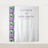 Tenture Elegant Purple Floral Hydrangea (Devant)