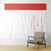 Tenture Elegant Red Leaf Texture (En situation (horizontale))