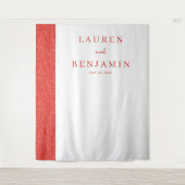 Tenture Elegant Red Leaf Texture (Devant)