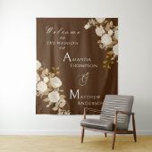 Tenture Élégant Rose chic Monogramme Brown (En situation)