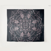 Tenture Elégant Rose Gold Mandala Gray Nebula Design (Devant (Horizontal))