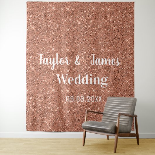 Tenture Elégant Rose Gold Parties scintillant Mariage (En situation)