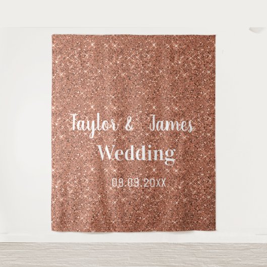 Tenture Elégant Rose Gold Parties scintillant Mariage (Devant)