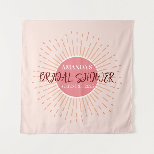 Tenture Elégant rose Mariage Photo Booth fond (Devant)