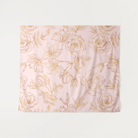 Tenture Élégant Rose Or (Devant (Horizontal))