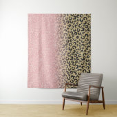 Tenture Élégant Rose Parties scintillant or Empreinte de l (En situation)