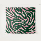 Tenture Elégant Rose vert Parties scintillant or Zebra (Devant (Horizontal))
