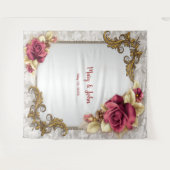 Tenture Elégant Roses rouges Mariage arrière-plan photo (Devant (Horizontal))