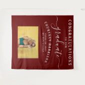 Tenture Élégant Script Calligraphie Graduation Photo Maroo (Devant (Horizontal))