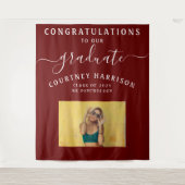 Tenture Élégant Script Calligraphie Graduation Photo Maroo (Devant)