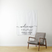 Tenture Elégant script Calligraphy Mariage de table Runner (En situation)