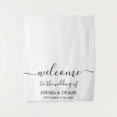 Tenture Elégant script Calligraphy Mariage de table Runner (Devant)