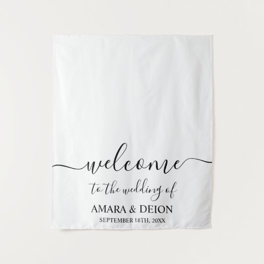 Tenture Elégant script Calligraphy Mariage de table Runner (Devant)