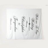 Tenture Élégant Script Chic Mariage Photo Booth Arrière-pl (Devant (Horizontal))