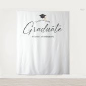 Tenture Elegant Script Graduation Party Photo Backdrop (Devant)
