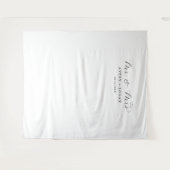 Tenture Élégant Script M. et Mme Mariage Photo Contexte (Devant (Horizontal))