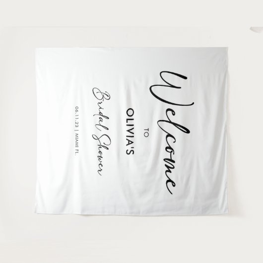 Tenture Élégant script moderne | Arrière-plan Fête des mar (Devant (Horizontal))