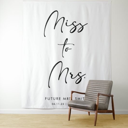 Tenture Élégant script moderne | Arrière-plan Fête des mar (En situation)