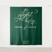 Tenture Élégant Script Turquoise La Nuit Avant Fond (Devant)