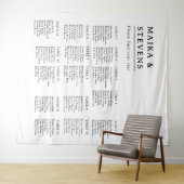 Tenture Elegant Script Wedding Table Seating Chart Foam (En situation (horizontale))