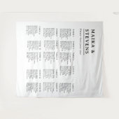Tenture Elegant Script Wedding Table Seating Chart Foam (Devant (Horizontal))