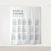 Tenture Elegant Script Wedding Table Seating Chart Foam (Devant)