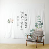 Tenture Élégant shower de mariage avec eucalyptus blanc et (En situation (horizontale))