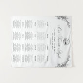 Tenture Elegant Swan 12 Tables Wedding Seating Chart Sign (Devant (Horizontal))