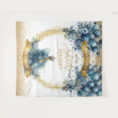 Tenture Elégant Sweet 16 Blue Gold Parties scintillant d'a (Devant (Horizontal))