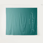 Tenture Elegant Teal Just Married (Devant (Horizontal))