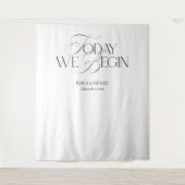 Tenture Elegant Today We Begin Wedding Welcome Banner (Devant)