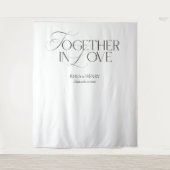 Tenture Elegant Together in Love Wedding Welcome Banner (Devant)