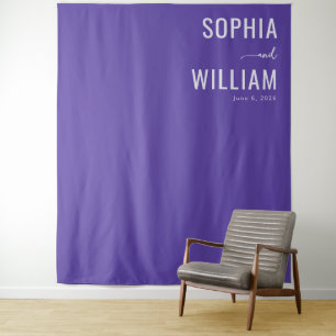 Tenture Élégant Typographique Violet