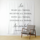 Tenture Elegant Wedding Quote Backdrop Banner  (En situation)