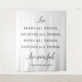 Tenture Elegant Wedding Quote Backdrop Banner  (Devant)