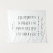 Tenture Elegant Wedding Seating Chart Alphabetical Fabric (Devant (Horizontal))