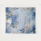 Tenture Elegant Winter Floral Teacup Birthday Par-Tea (Devant (Horizontal))