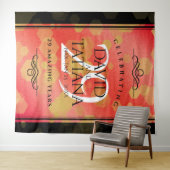 Tenture Élégante 29e anniversaire de mariage Grenat (En situation (horizontale))