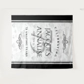 Tenture Élégante 75ème Mariage Diamond Anniversaire Tapiss (Devant (Horizontal))