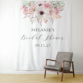Tenture Elégante aquarelle Fête des mariées florale fond (En situation)