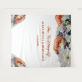 Tenture Elégante aquarelle Florale Fleurs de mariage fond (Devant (Horizontal))